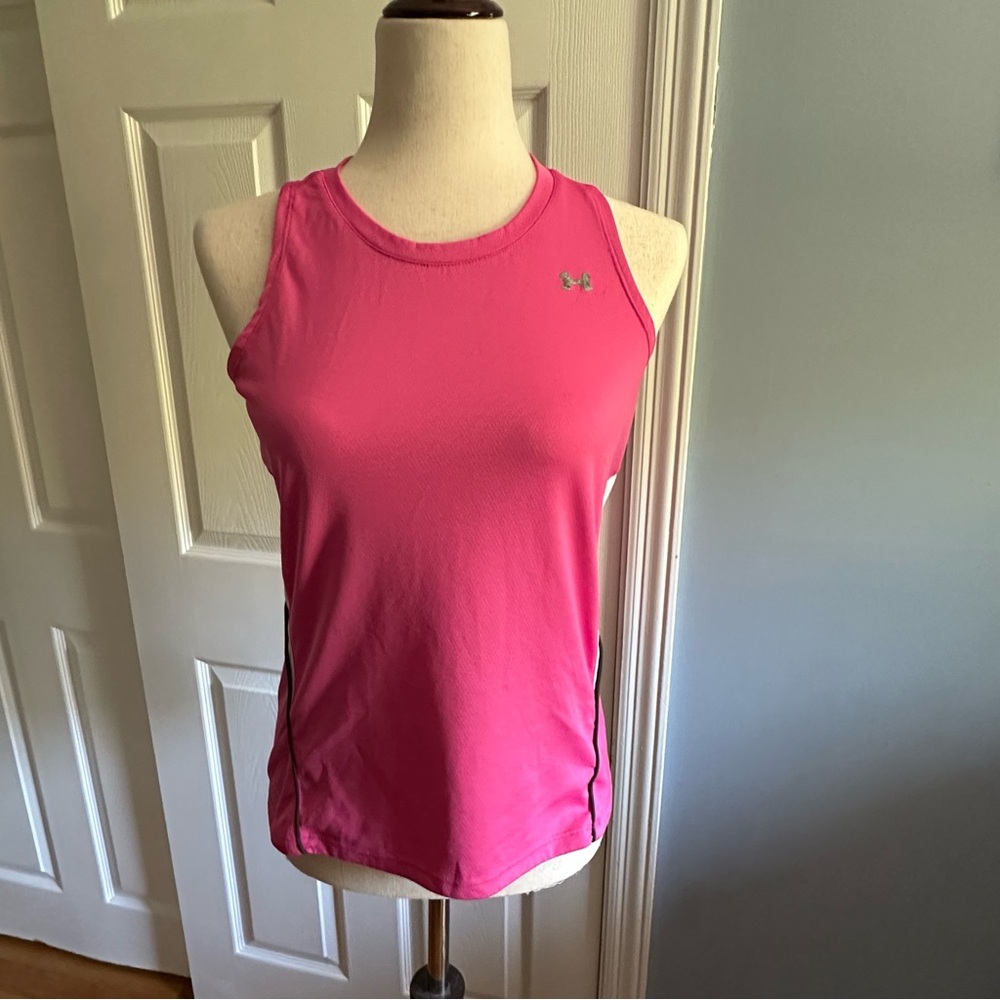Under Armour Women’s HeatGear Tank Top Pink Small Polyester